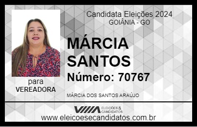 Candidato MÁRCIA SANTOS 2024 - GOIÂNIA - Eleições