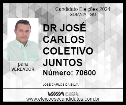 Candidato DR JOSÉ CARLOS COLETIVO JUNTOS 2024 - GOIÂNIA - Eleições