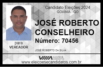 Candidato JOSÉ ROBERTO CONSELHEIRO 2024 - GOIÂNIA - Eleições