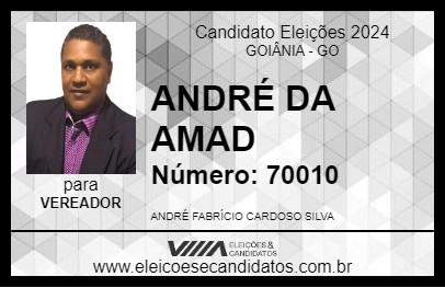 Candidato ANDRÉ DA AMAD 2024 - GOIÂNIA - Eleições