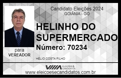 Candidato HELINHO DO SUPERMERCADO 2024 - GOIÂNIA - Eleições