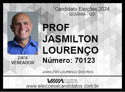 Candidato PROF JASMILTON LOURENÇO 2024 - GOIÂNIA - Eleições