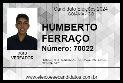 Candidato HUMBERTO FERRAÇO 2024 - GOIÂNIA - Eleições