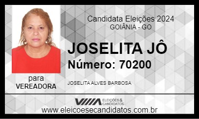 Candidato JOSELITA JÔ 2024 - GOIÂNIA - Eleições