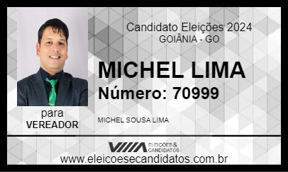 Candidato MICHEL LIMA 2024 - GOIÂNIA - Eleições