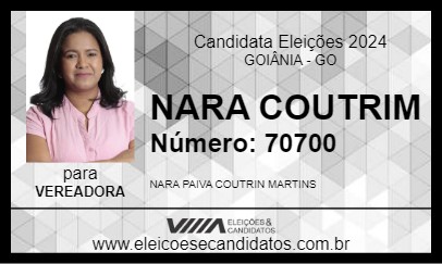 Candidato NARA COUTRIM 2024 - GOIÂNIA - Eleições