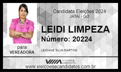 Candidato LEIDI LIMPEZA 2024 - JATAÍ - Eleições