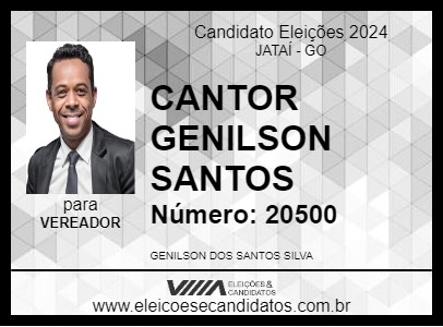 Candidato CANTOR GENILSON SANTOS 2024 - JATAÍ - Eleições