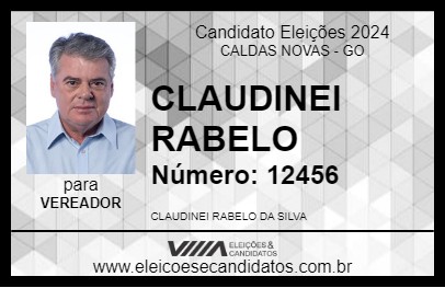 Candidato CLAUDINEI RABELO 2024 - CALDAS NOVAS - Eleições