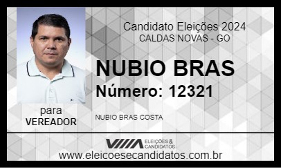 Candidato NUBIO BRAS 2024 - CALDAS NOVAS - Eleições