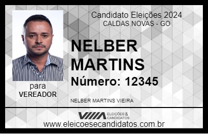 Candidato NELBER MARTINS 2024 - CALDAS NOVAS - Eleições