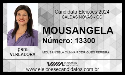 Candidato MOUSANGELA 2024 - CALDAS NOVAS - Eleições