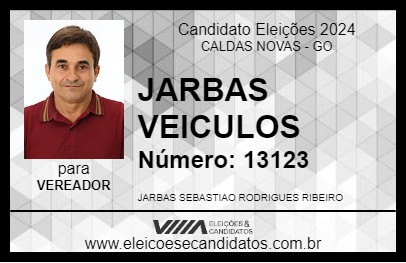 Candidato JARBAS VEICULOS 2024 - CALDAS NOVAS - Eleições