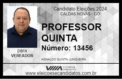 Candidato PROFESSOR QUINTA 2024 - CALDAS NOVAS - Eleições