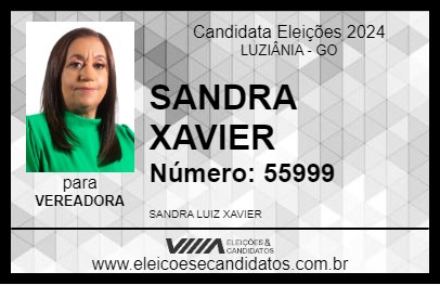 Candidato SANDRA XAVIER 2024 - LUZIÂNIA - Eleições