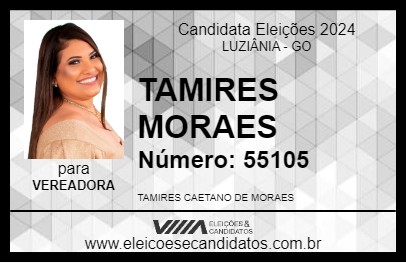 Candidato TAMIRES MORAES 2024 - LUZIÂNIA - Eleições