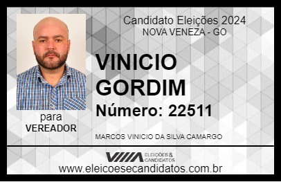 Candidato VINICIO GORDIM 2024 - NOVA VENEZA - Eleições