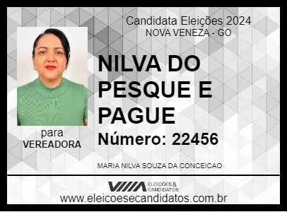 Candidato NILVA DO PESQUE E PAGUE 2024 - NOVA VENEZA - Eleições