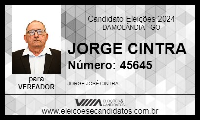 Candidato JORGE CINTRA 2024 - DAMOLÂNDIA - Eleições