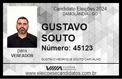 Candidato GUSTAVO SOUTO 2024 - DAMOLÂNDIA - Eleições