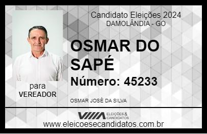 Candidato OSMAR DO SAPÉ 2024 - DAMOLÂNDIA - Eleições