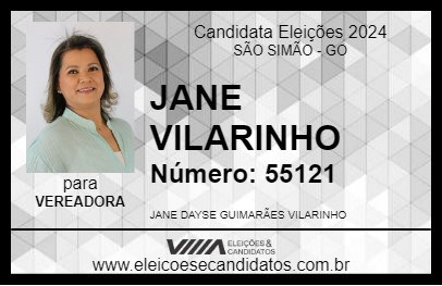 Candidato JANE VILARINHO 2024 - SÃO SIMÃO - Eleições