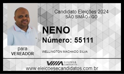 Candidato NENO 2024 - SÃO SIMÃO - Eleições