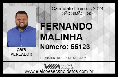 Candidato FERNANDO MALINHA 2024 - SÃO SIMÃO - Eleições