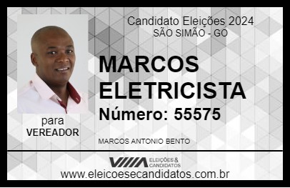 Candidato MARCOS ELETRICISTA 2024 - SÃO SIMÃO - Eleições