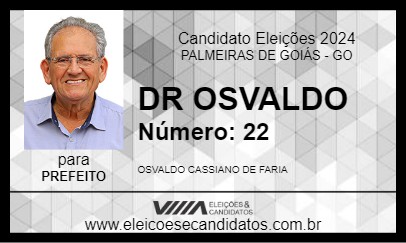 Candidato DR OSVALDO 2024 - PALMEIRAS DE GOIÁS - Eleições