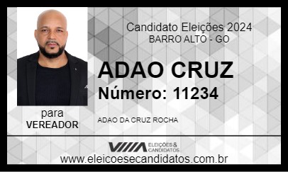 Candidato ADAO CRUZ 2024 - BARRO ALTO - Eleições