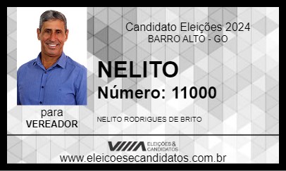 Candidato NELITO 2024 - BARRO ALTO - Eleições