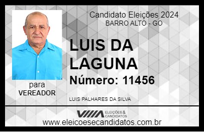 Candidato LUIS DA LAGUNA 2024 - BARRO ALTO - Eleições