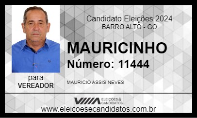 Candidato MAURICINHO 2024 - BARRO ALTO - Eleições