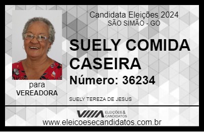 Candidato SUELY COMIDA CASEIRA 2024 - SÃO SIMÃO - Eleições