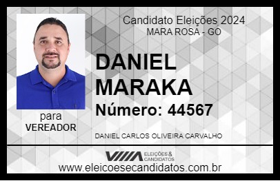 Candidato DANIEL MARAKA 2024 - MARA ROSA - Eleições