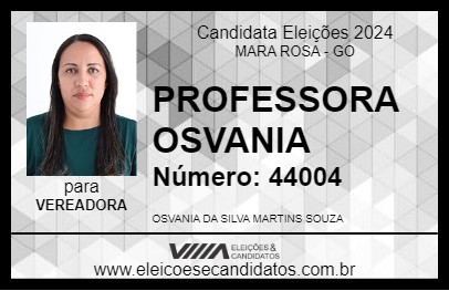 Candidato PROFESSORA OSVANIA 2024 - MARA ROSA - Eleições