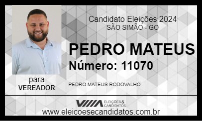 Candidato PEDRO MATEUS 2024 - SÃO SIMÃO - Eleições