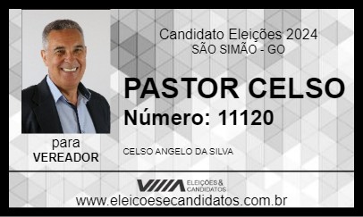 Candidato PASTOR CELSO 2024 - SÃO SIMÃO - Eleições