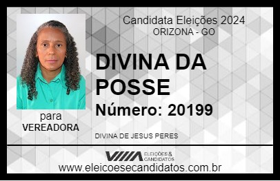 Candidato DIVINA DA POSSE 2024 - ORIZONA - Eleições