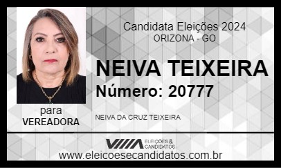 Candidato NEIVA TEIXEIRA 2024 - ORIZONA - Eleições