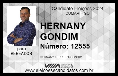 Candidato HERNANY GONDIM 2024 - CUMARI - Eleições