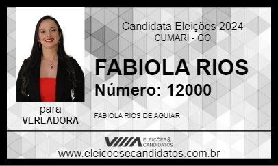 Candidato FABIOLA RIOS 2024 - CUMARI - Eleições