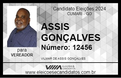 Candidato ASSIS GONÇALVES 2024 - CUMARI - Eleições