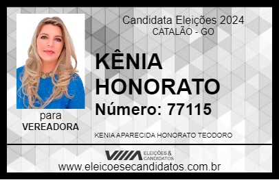 Candidato KÊNIA HONORATO 2024 - CATALÃO - Eleições