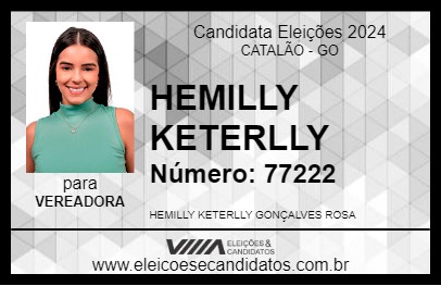 Candidato HEMILLY KETERLLY 2024 - CATALÃO - Eleições