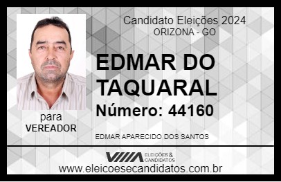 Candidato EDMAR DO TAQUARAL 2024 - ORIZONA - Eleições