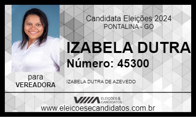 Candidato IZABELA DUTRA 2024 - PONTALINA - Eleições