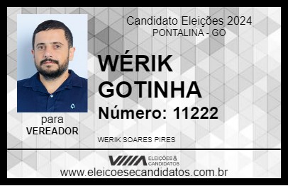 Candidato WÉRIK GOTINHA 2024 - PONTALINA - Eleições