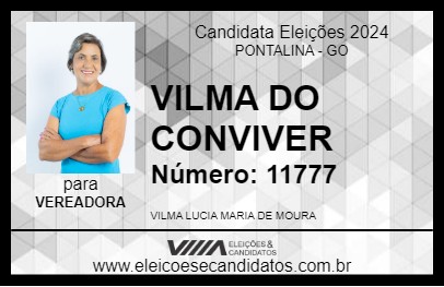 Candidato VILMA DO CONVIVER 2024 - PONTALINA - Eleições